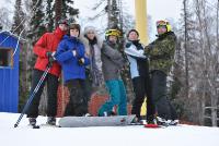Студенты на лыжной базе